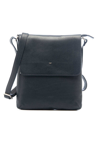 Tergan Lacivert Hakiki Deri Unisex Çapraz Askılı Çanta - S1AC00002942-I91