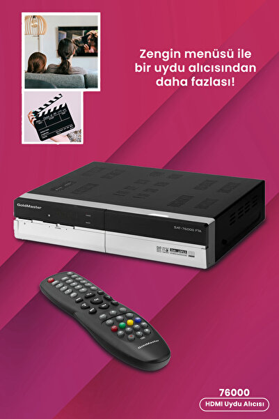 GOLDMASTER 76000 Tüplü TV Uyumlu Scart PVR Kayıt Uydu Alıcısı