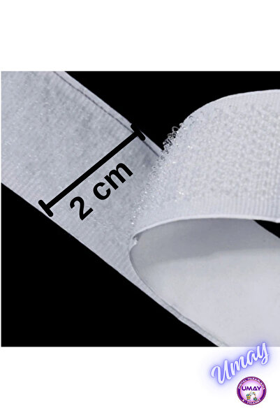 ECOVEL Çift Taraflı Cırt Cırtlı Bant | En: 2 Cm x Uz: 1 Metre – Güçlü ve Daya...