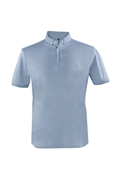 İgs MEN'S BLUE STANDARD POLO COLLAR T-SHIRT