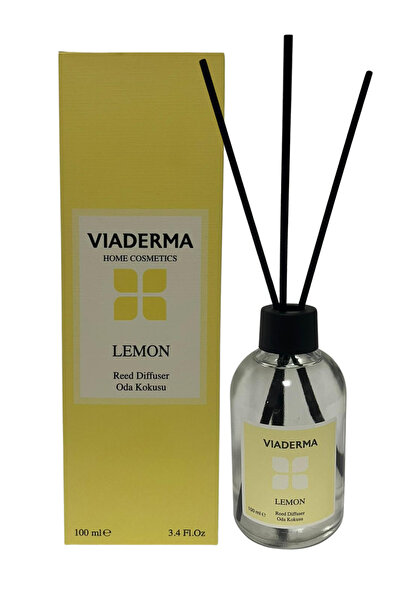 Viaderma Limon Aromalı Bambu Çubuklu Oda Kokusu 100 ml - Doğal, Ferah ve Uzun Süreli Koku