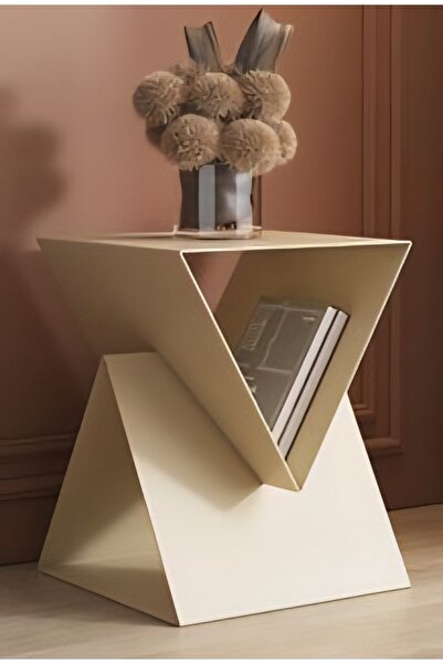 VoomeDesign Pastel Minimalist Metal Yan Sehpa | Modern Dekoratif Salon & Ofis...