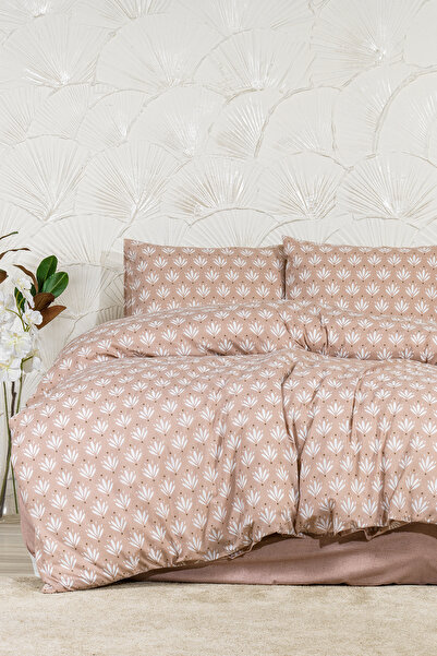 Elart Riva Duvet Cover Set Single Fitted Sheet (160X220 cm) Beige