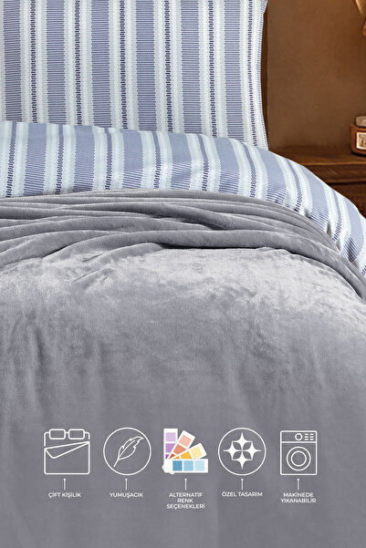 Elart Calinda Blanket Double (200X220 cm) Gray
