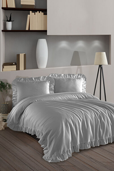 Elart Lily Bedding Set (220X230 cm) Gray