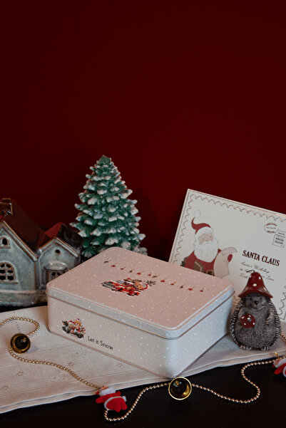 Sarkap Home Let It Snow Dikdörtgen Dekoratif Metal Saklama Kutusu - Araba Model