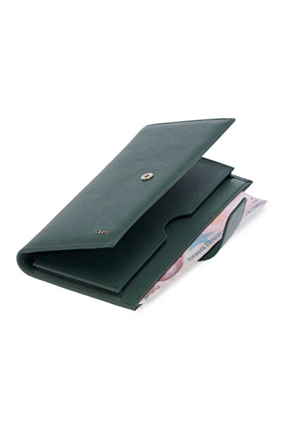 Tergan Green Genuine Leather Men's Wallet - S1Ce00001622-J0B