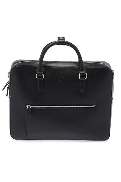 Tergan Siyah Hakiki Deri Erkek Evrak Çantası - S1EV00021466-A97