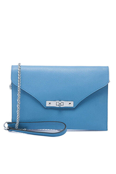 Tergan Mavi Hakiki Deri Kadın Çapraz Askılı Çanta - S24Y1BC79475-C43