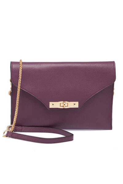 Tergan Purple Genuine Leather Women's Crossbody Bag - S24Y1Bc79475-C48