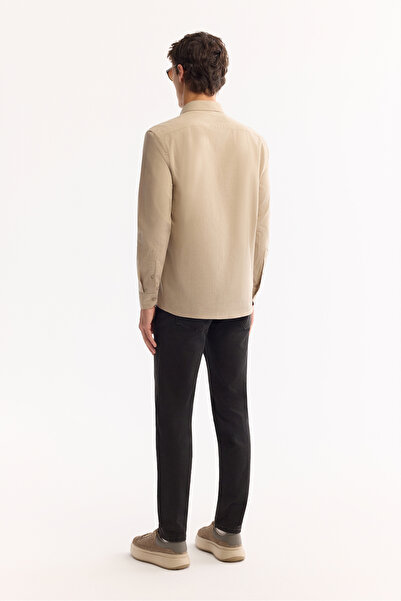 Avva Мъжка риза с подплата от изкуствена кожа E002141