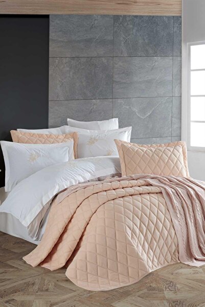 Elart Cuvertură de pat Nicole dublă 3 piese Ecru