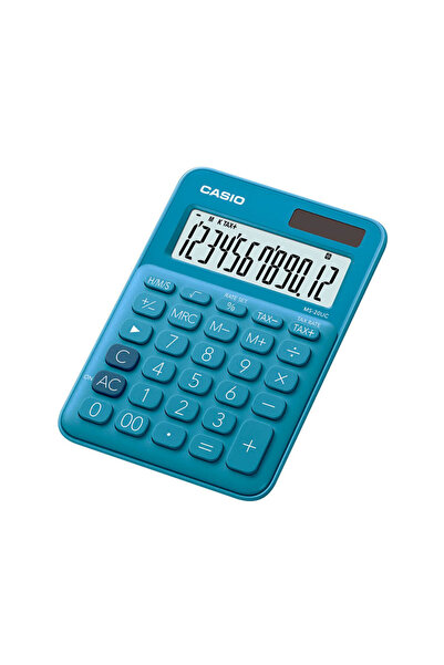 Casio Calculator de birou MS-20UC cu 12 cifre, albastru