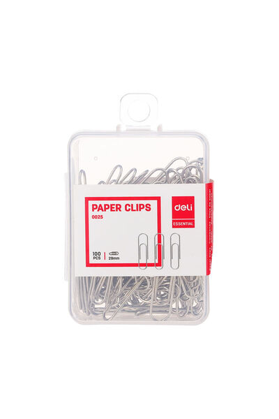 Deli Cleme metalice 29 mm 100 buc/cutie de plastic