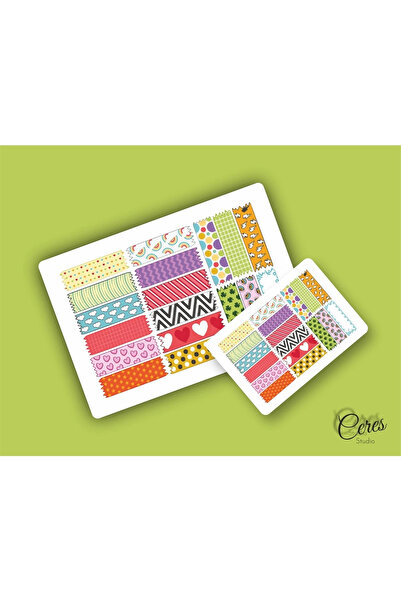 Ceres Studio Washi Tape | Renkli - Eğlenceli - Nostaljik - Retro | Etiket Sti...