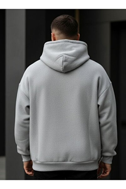 REBRAND Printed Unisex Sweatshirt Oversized Hoodie Hooded Thick 3 Yarn