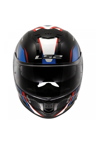 LS2 STREAM 2 TINUX KAPALI KASK MAT SİYAH MAVİ KIRMIZI BEYAZ