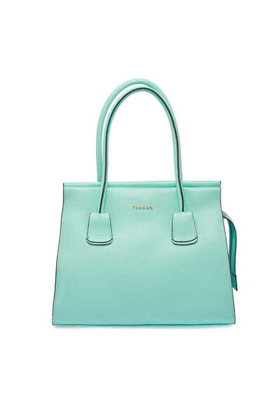 Tergan Mavi Hakiki Deri Kadın Omuz Çantası - S24Y1BC79122-T9D