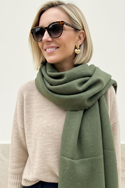 novon Șal de iarnă cu model de zăbrele cu textura de lână cu detaliu de ciucuri cu atingere moale virală / eșarfă lungă