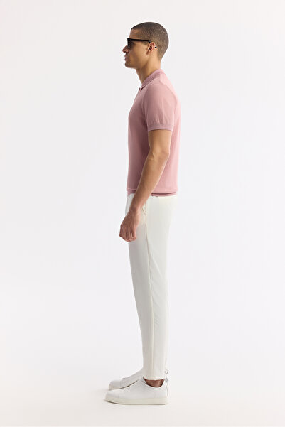 Avva Men's Pink Polo Neck Viscose Blended Basic Knitwear Regular Fit T-Shirt B005120