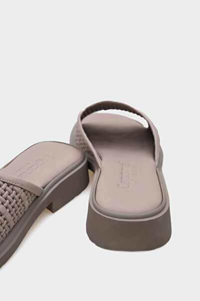 Capone Outfitters Γυναικείες παντόφλες Cori Γνήσιο Δερμάτινο Κοντό Τακούνι Comfort Single Strap