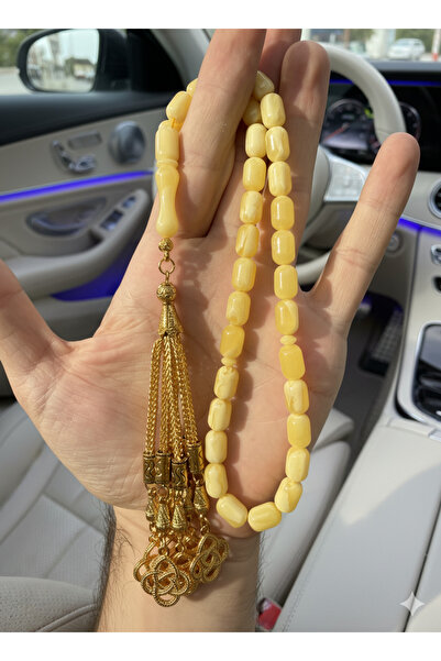 A-STİL TAKI Men's Beirut Amber Gift Box Prayer Beads