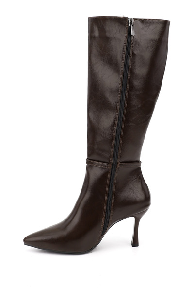 GÖNDERİ(R) Γυναικείες/Κοριτσίστικες μπότες με λεπτό τακούνι με μυτερή μύτη με φερμουάρ