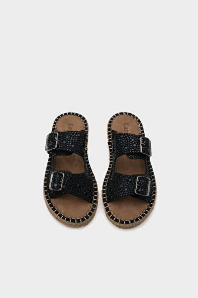 Capone Outfitters Γυναικείες παντόφλες εσπαντρίγιας Caitlin με διπλό ριγέ πέτρα