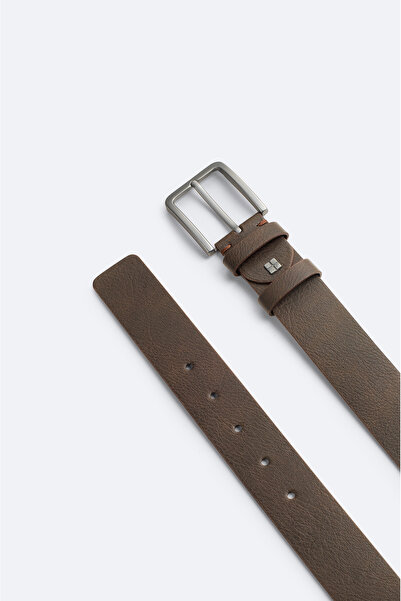 Avva Men's Brown Classic Buckle Belt A51Y9304