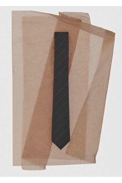 MANGO Man Çizgili yün kravat