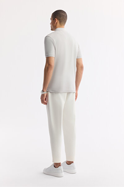 Avva Men's Stone Wrinkle-Free Polo Neck 100% Cotton Basic Regular Fit T-Shirt B001032