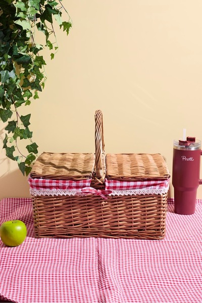 Perotti سلة نزهة مستطيلة الشكل من ساكوجنت مقاس 28 × 20 سم