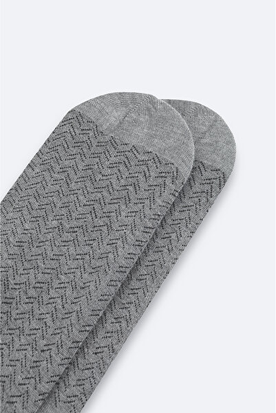 Avva Men's Gray Bamboo Sneaker Socks A51Y8503