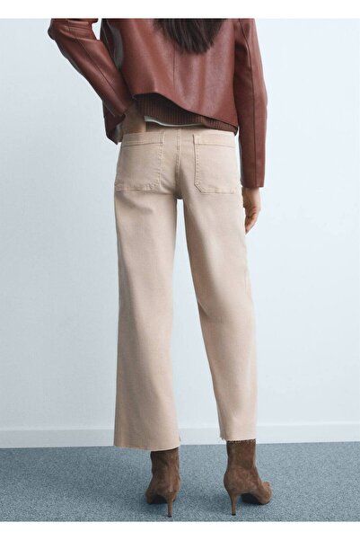 MANGO Woman Catherin yüksek belli culotte jean pantolon