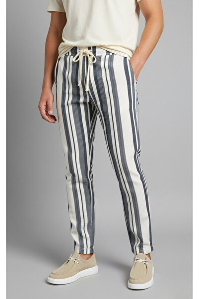 DAVID&GERENZO Чоловічі смугасті лляні штани