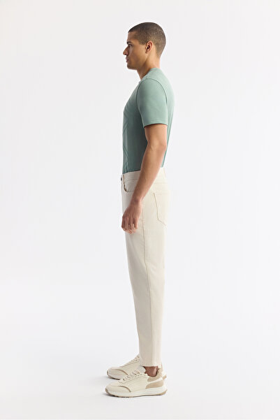Avva Erkek Bej Düz Yıkama Straight Fit Pantolon A51Y3548