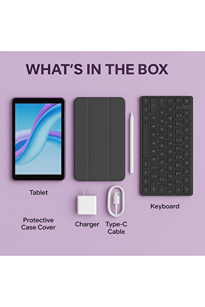 OTEETO TAB 8 (Purple) – 8-inch IPS, 8GB RAM, 512GB ROM, Android 13, 5G