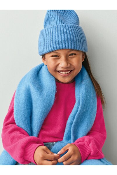 GAP Kız Çocuk Pembe CashSoft Bisiklet Yaka Kazak