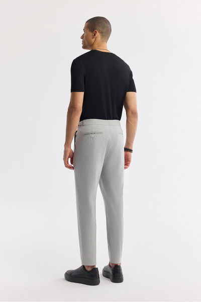 Avva Чоловічі сірі класичні штани з поясом і апетітами Carrot Fit A51Y3026