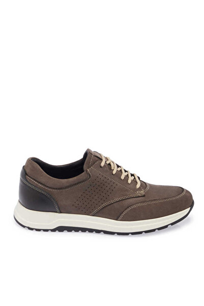 Tergan Vizon Hakiki Nubuk Deri Erkek Sneaker - E24I1AY56739-A65