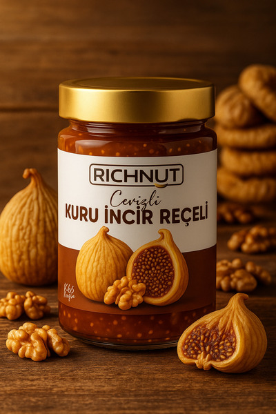 RİCHNUT Cevizli Kuru İncir Reçeli (Katkı, Koruyucu, Renklendirici İÇERMEZ)
