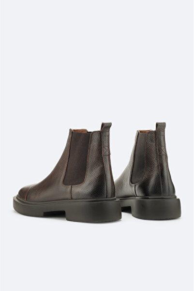 Avva Erkek Kahverengi %100 Deri Esnek Taban Chelsea Bot A42Y8016