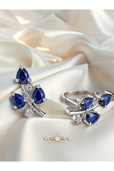 GALORA Royal Blue Grace Küpe – Klasik Zarafetin Modern Yorumu