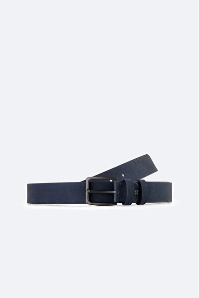 Avva Men's Navy Blue Iron Buckle Belt A42Y9314