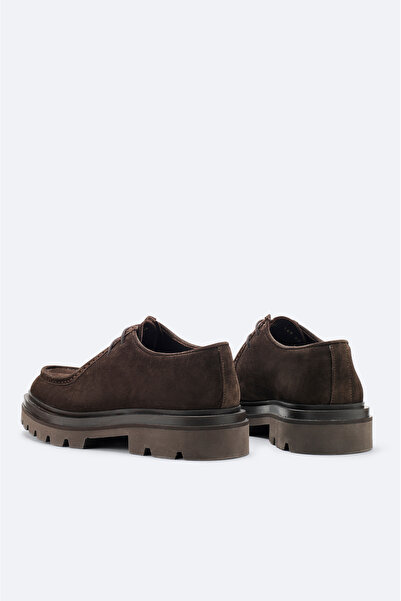 Avva Pánské hnědé 100% semišové klasické boty na šněrování A42Y8007