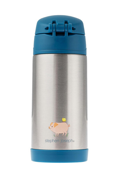 Stephen Joseph Covered Stainless Steel Straw Drinker Farm