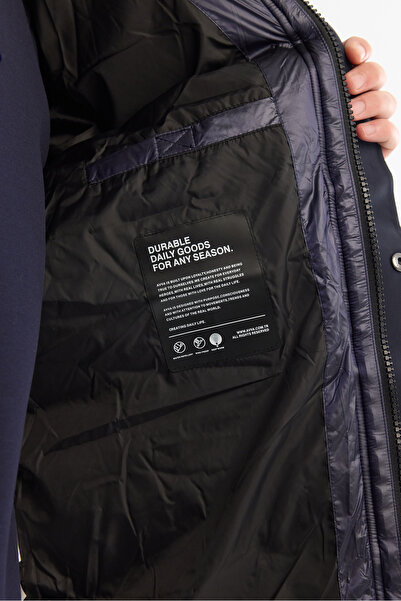 Avva Чоловічий синій куртка з капюшоном, водовідштовхувальна, вітрозахисна, блискуча, надувна, комфортна, модель A42Y6104