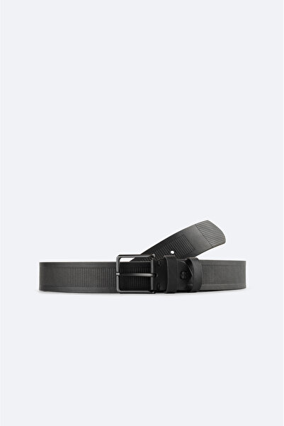 Avva Men's Black Metal Buckle Belt A42Y9316