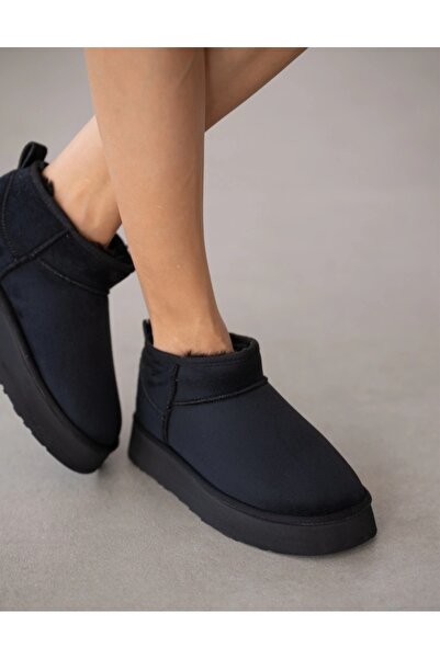 POTEEN Γυναικείες κοντές μπότες C304-Μαύρο