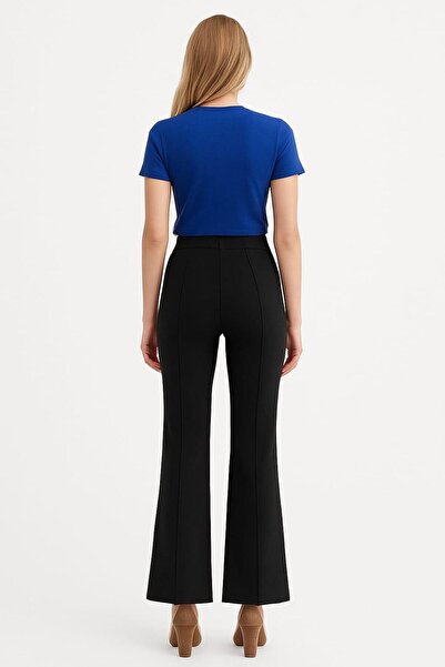 ribana Women's High Waist Flared Flared Palazzo Pants